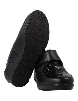 Zapato Cuña Lapierce AN61 Negro y charol Coco