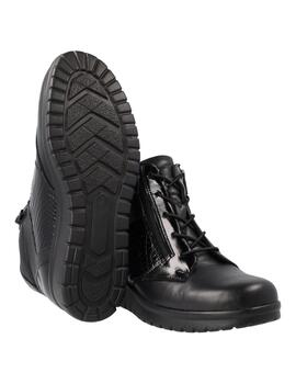 Zapato Abotinado Charol Manlisa W203-5120 Negro