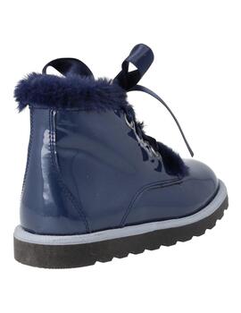 Zapato Esdori ES7520-982 charol azul para niña
