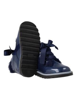 Zapato Esdori ES7520-982 charol azul para niña
