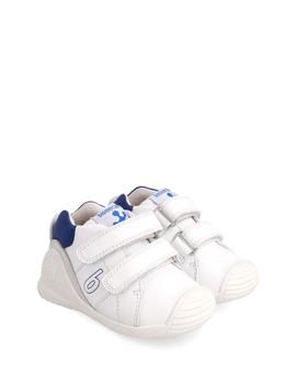 Zapato Deportivo Biomecanics 222125 Blanco y Azul Eléctrico
